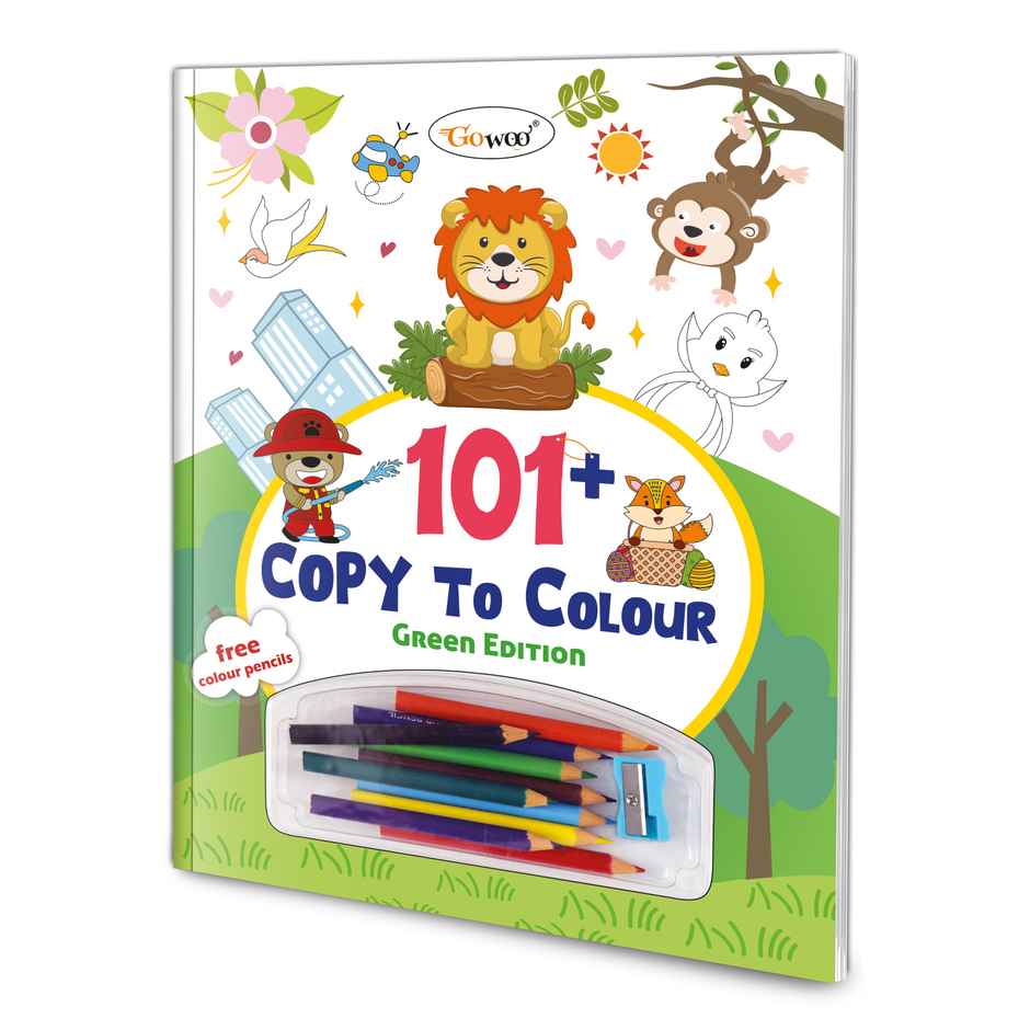 101+ Copy to Colour - Green Edition - Kids Learning Art Book | Fun Learning Coloring Book