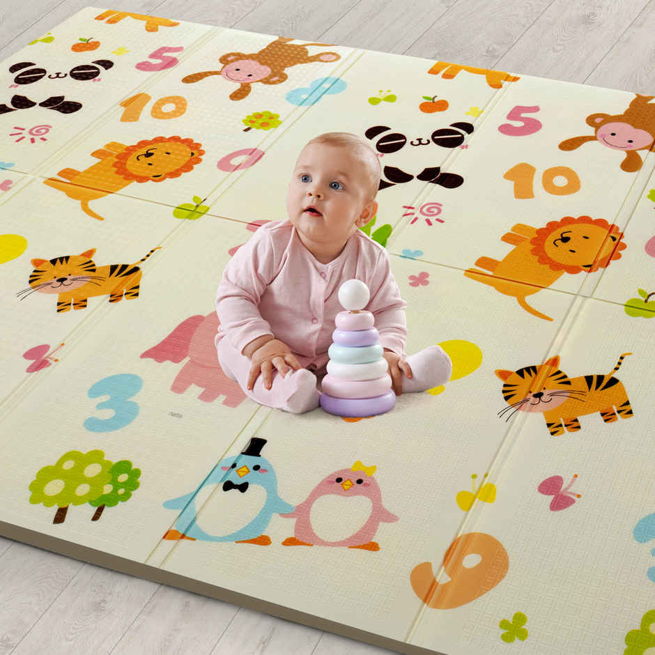 LuvLap Jungle Time Double Sided Water Proof Baby Floor Mat Multicolor