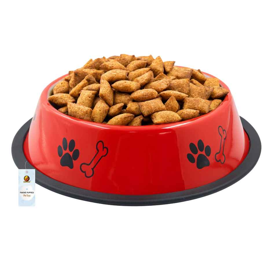 Foodie Puppies Pet Feeding Printed Bowl for Dogs & Cats (Color May Vary)