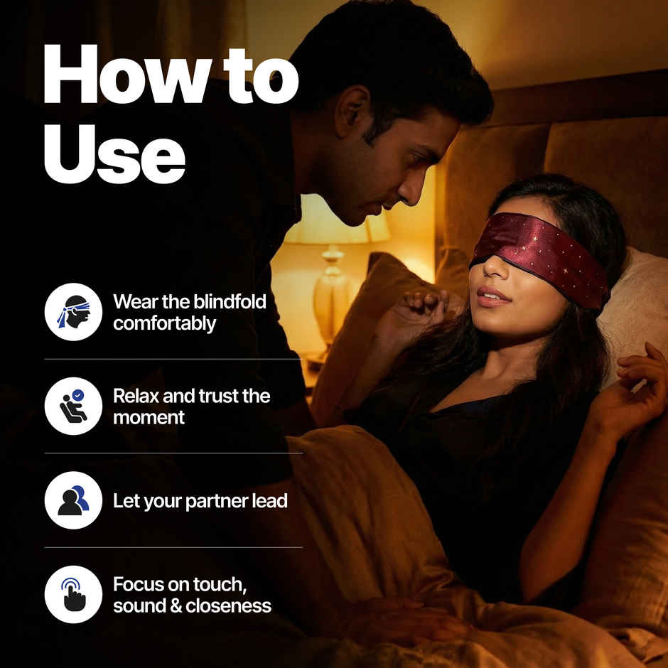 Nooky After Dark Couple Blindfold Soft Satin Sensory Eye Mask
