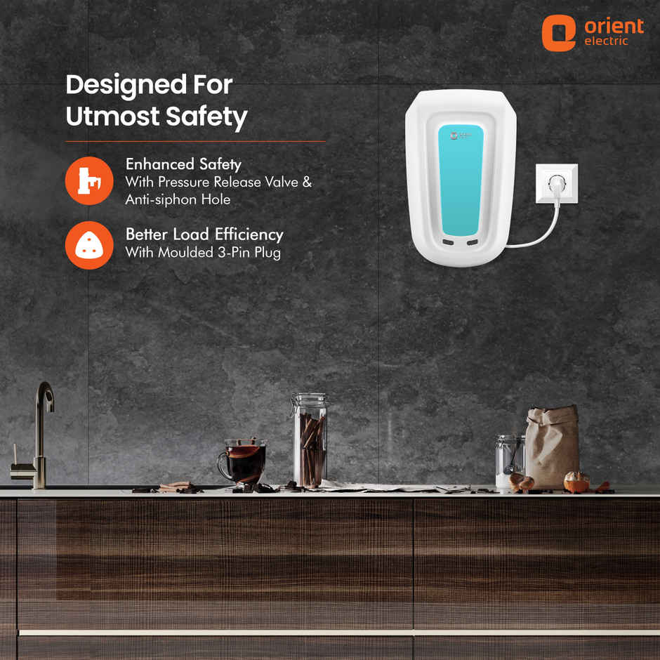 Orient Electric Rapidus 5.5L Instant Water heater |5 years Warranty|White
