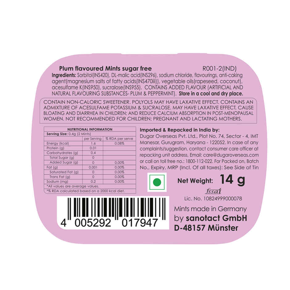 Impact Sugar Free Mints | Sour Plum