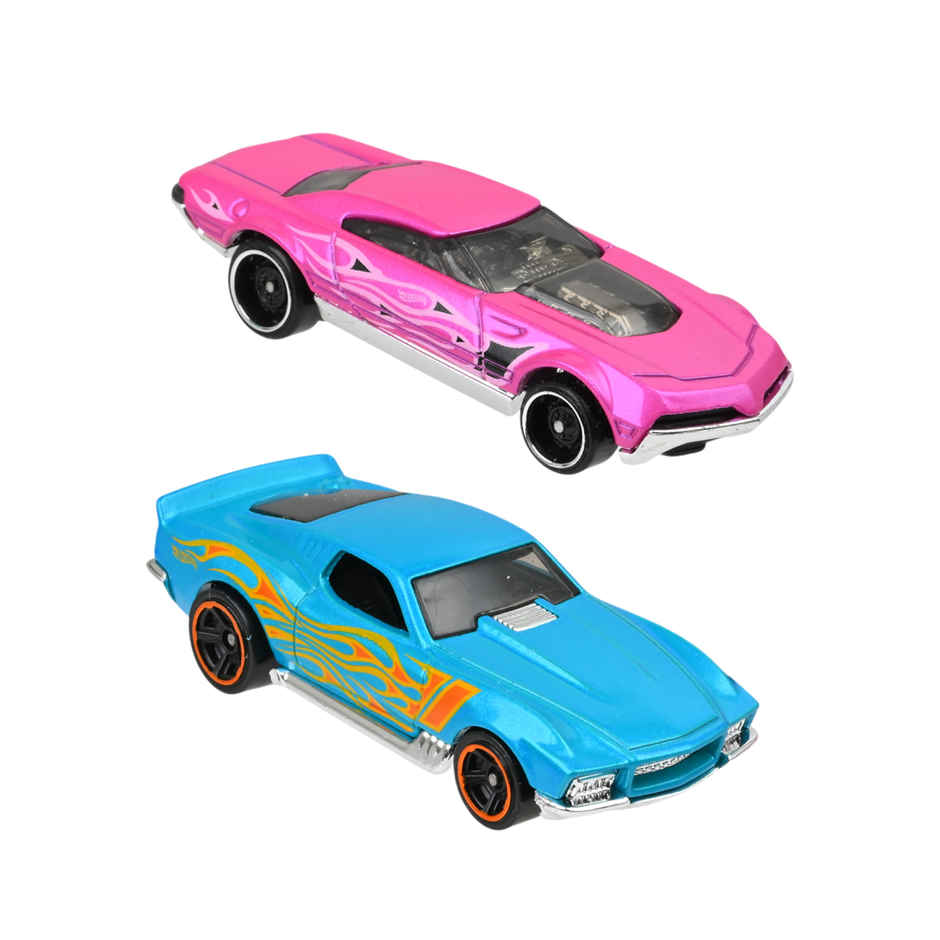 Hot Wheels 2-Car Pack of 1:64 Scale VehiclesTheme-HWD01