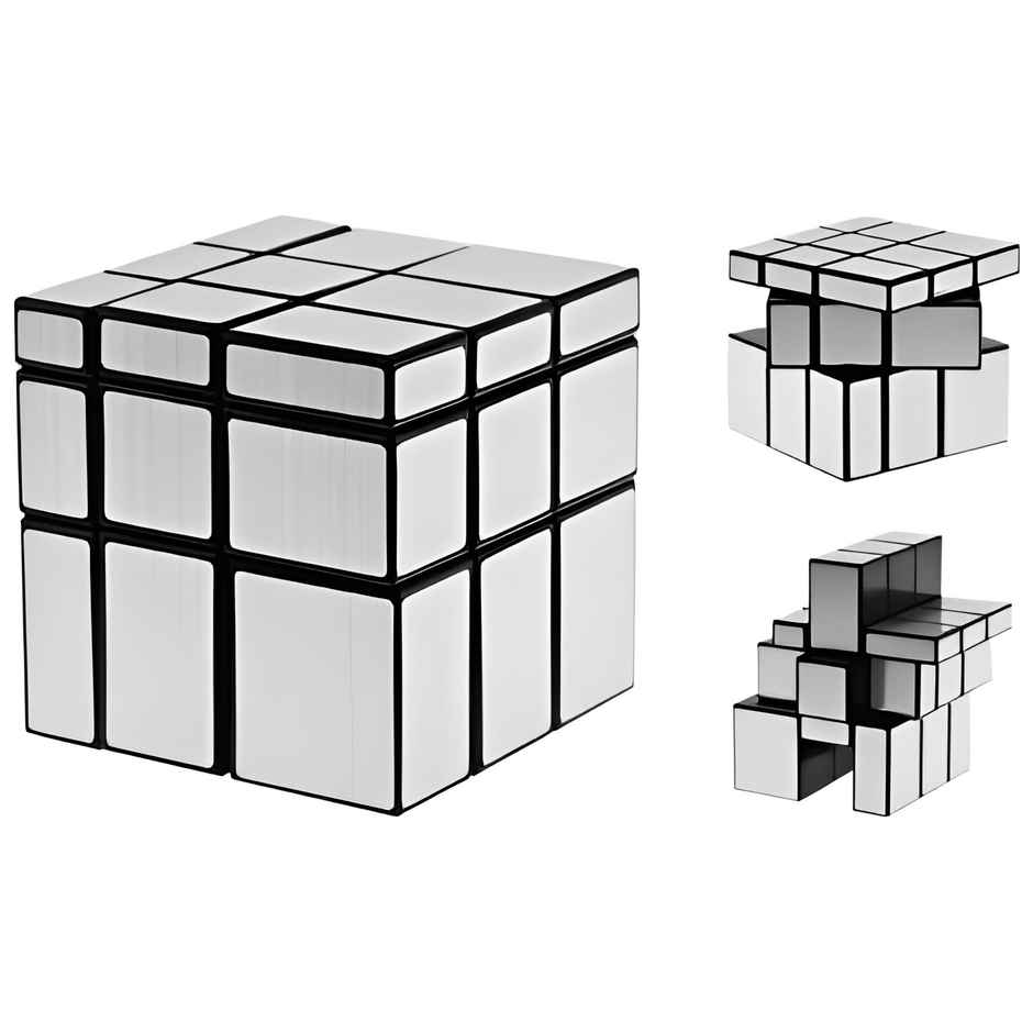 Toyshine 3x3x3 Silver Mirror Magic Speed Cube - Stress Relief Puzzle for Kids & Adults