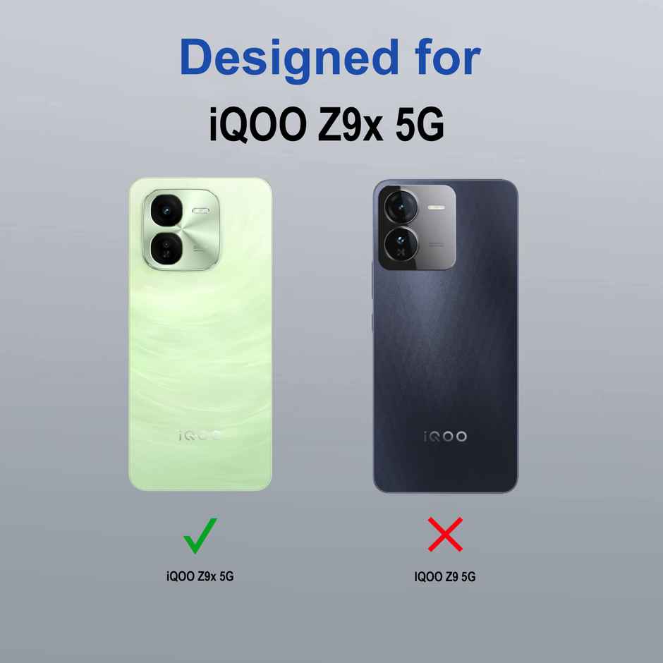 Zapcase Back Cover for iQOO Z9x 5G | Space-Black