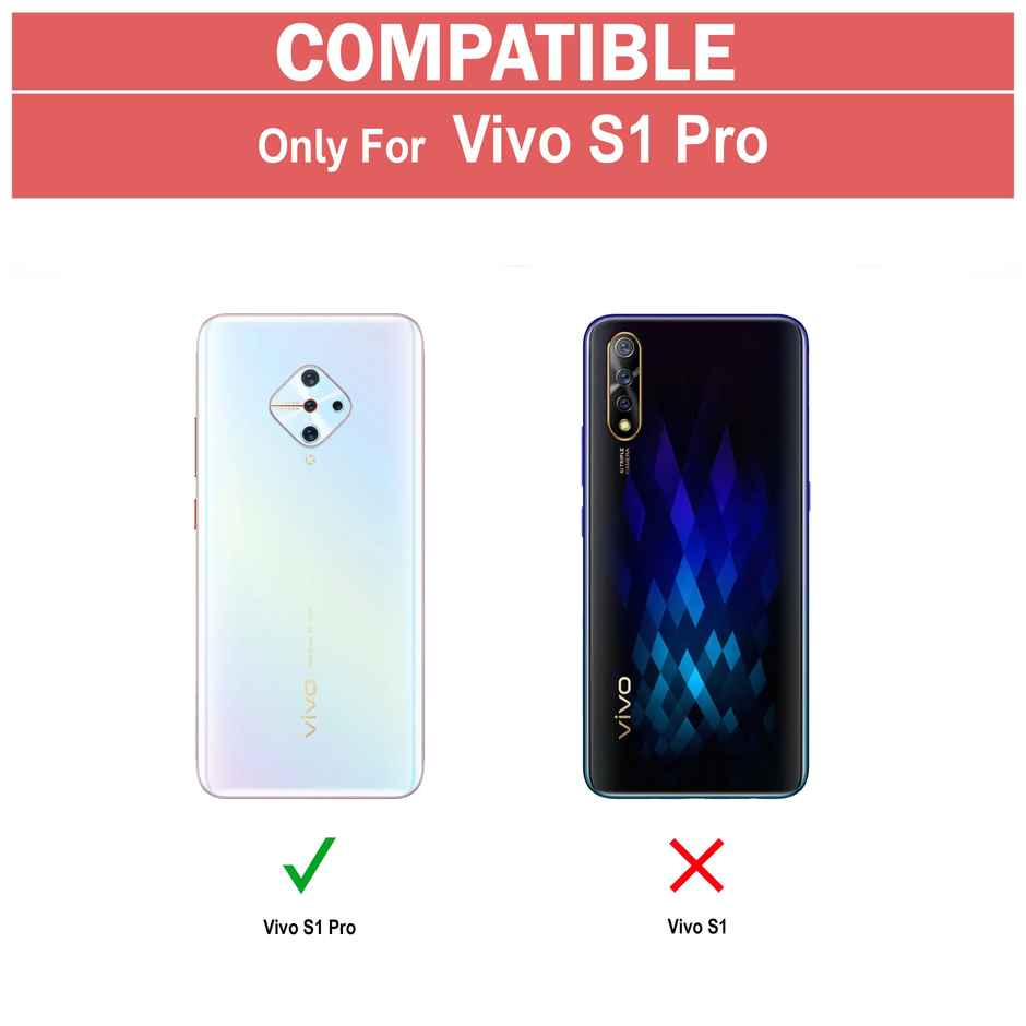 Zapcase Back Cover for Vivo S1 Pro | Matte-Black