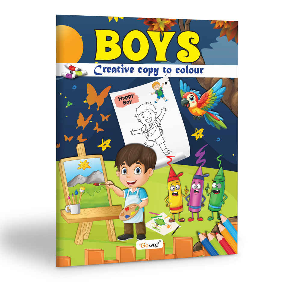 Boys-Creative Copy To Colour | Early Learning Colouring Book | Simple Colouring Book for Preschool