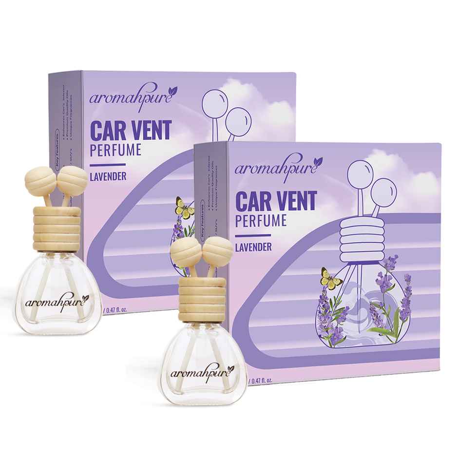 Aromahpure Car Perfume Vent Clip with Reed Stick | Lavender Fragrance | Last upto 30 days Pack Of 2 Combo