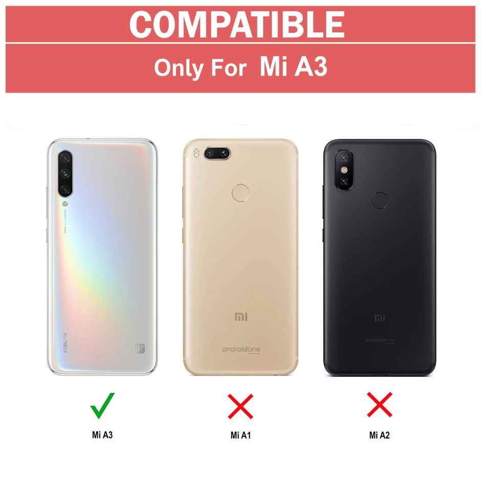 Zapcase Back Cover for Mi A3 | Matte-Black
