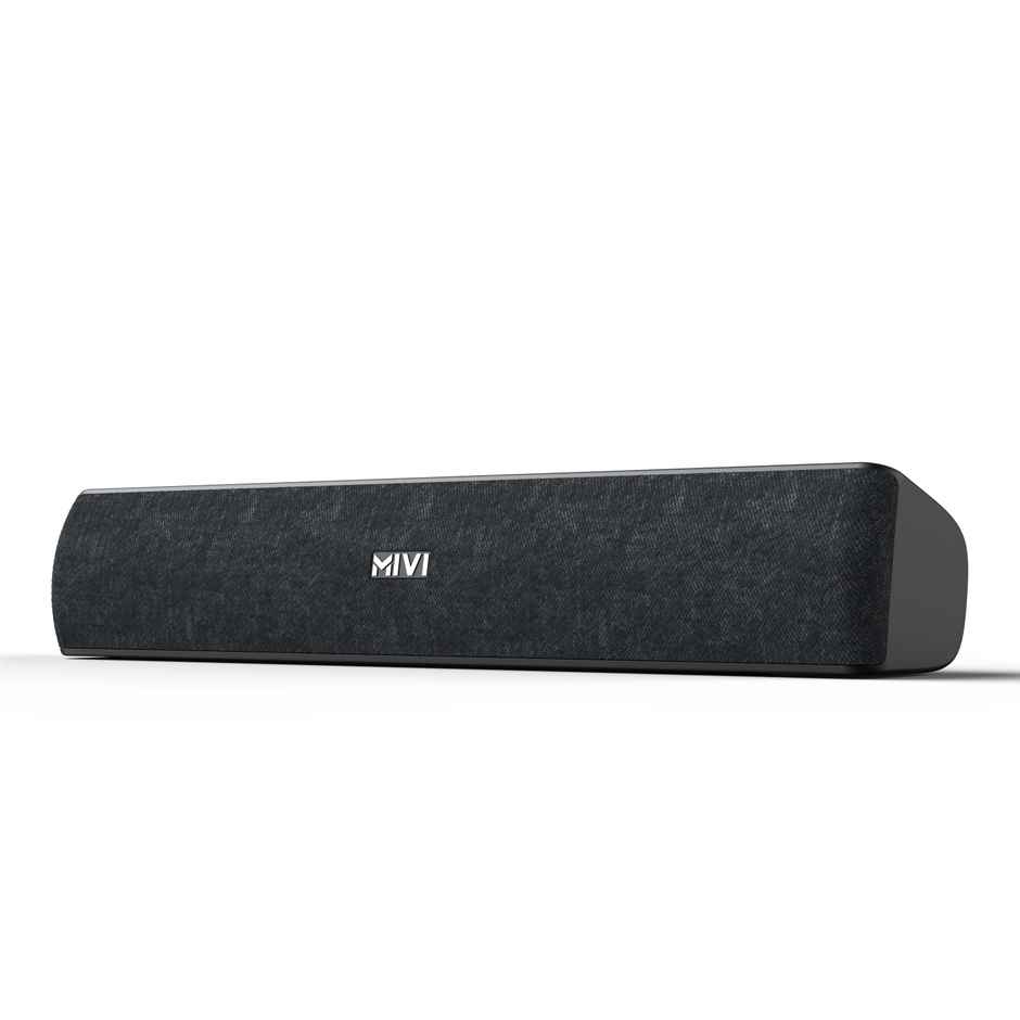 Mivi Fort S16 | 2 Full Range Drivers | 16W Bluetooth Soundbar | Black | 2.1 Channel