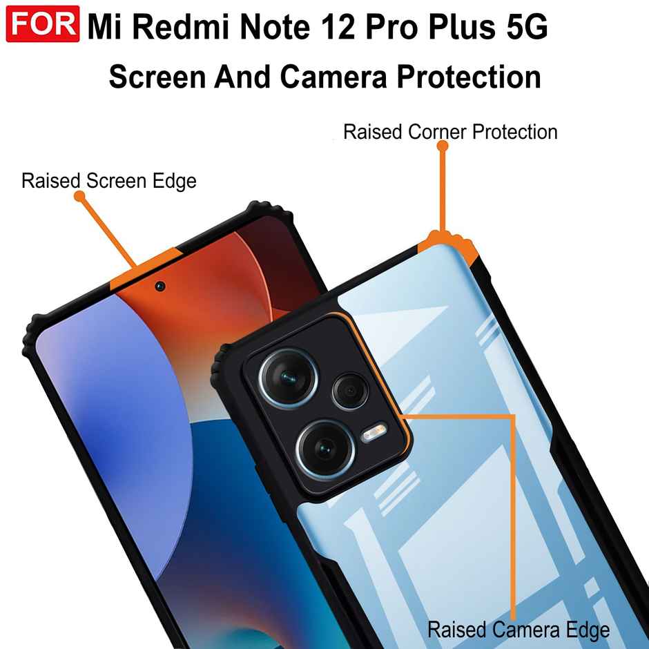 Zapcase Back Cover for Redmi Note 12 Pro+ 5G | Matte-Black