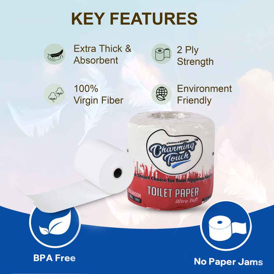 Charming Touch 2 Ply Toilet Roll | Pack 4 - 300 Pulls