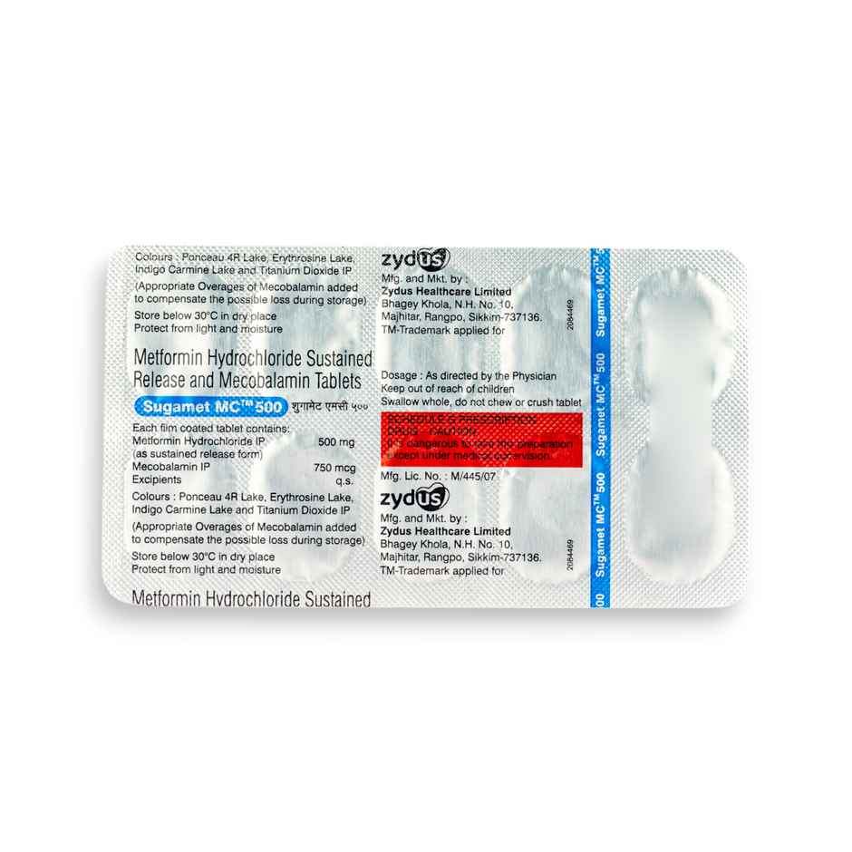 Sugamet MC 500 Tablet SR