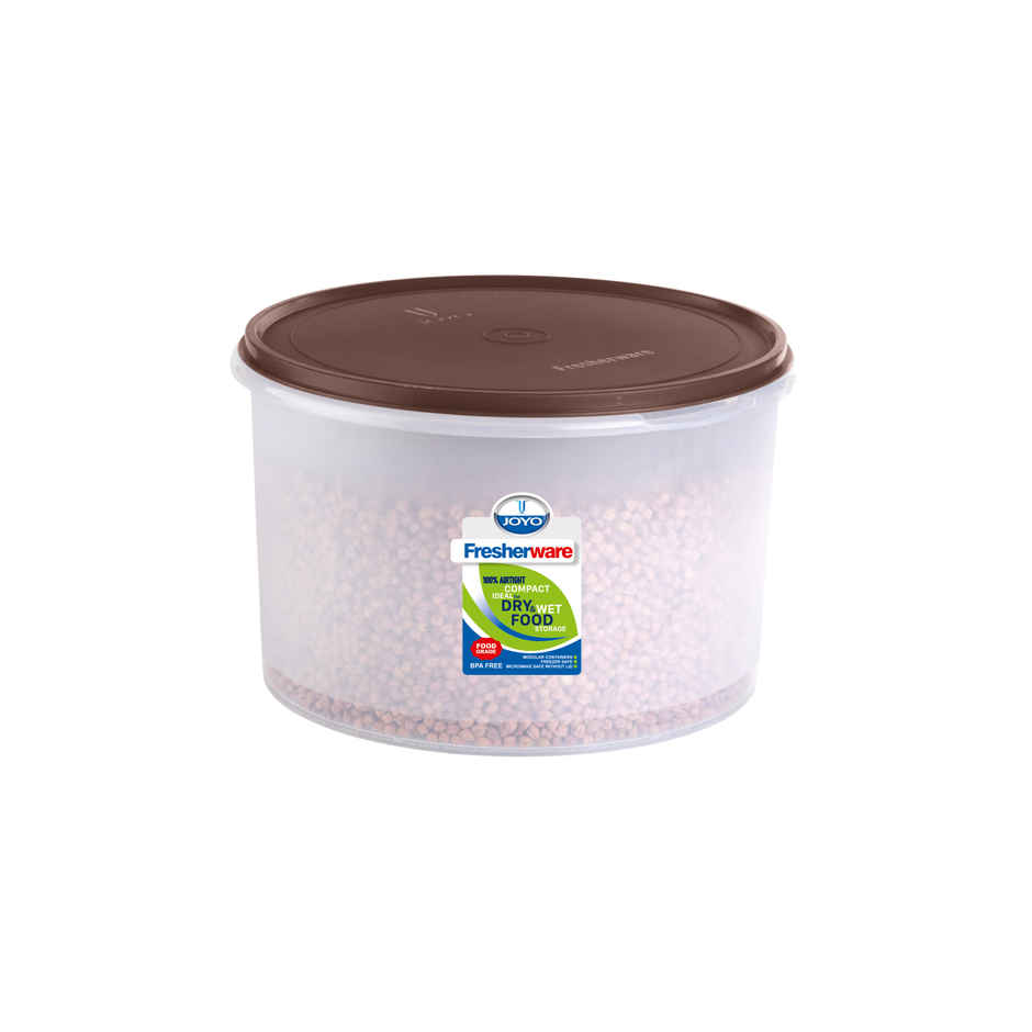 Joyo Fresherware Round Plastic Container | BPA Free | For Rice, Dal, Atta & Flour | Assorted