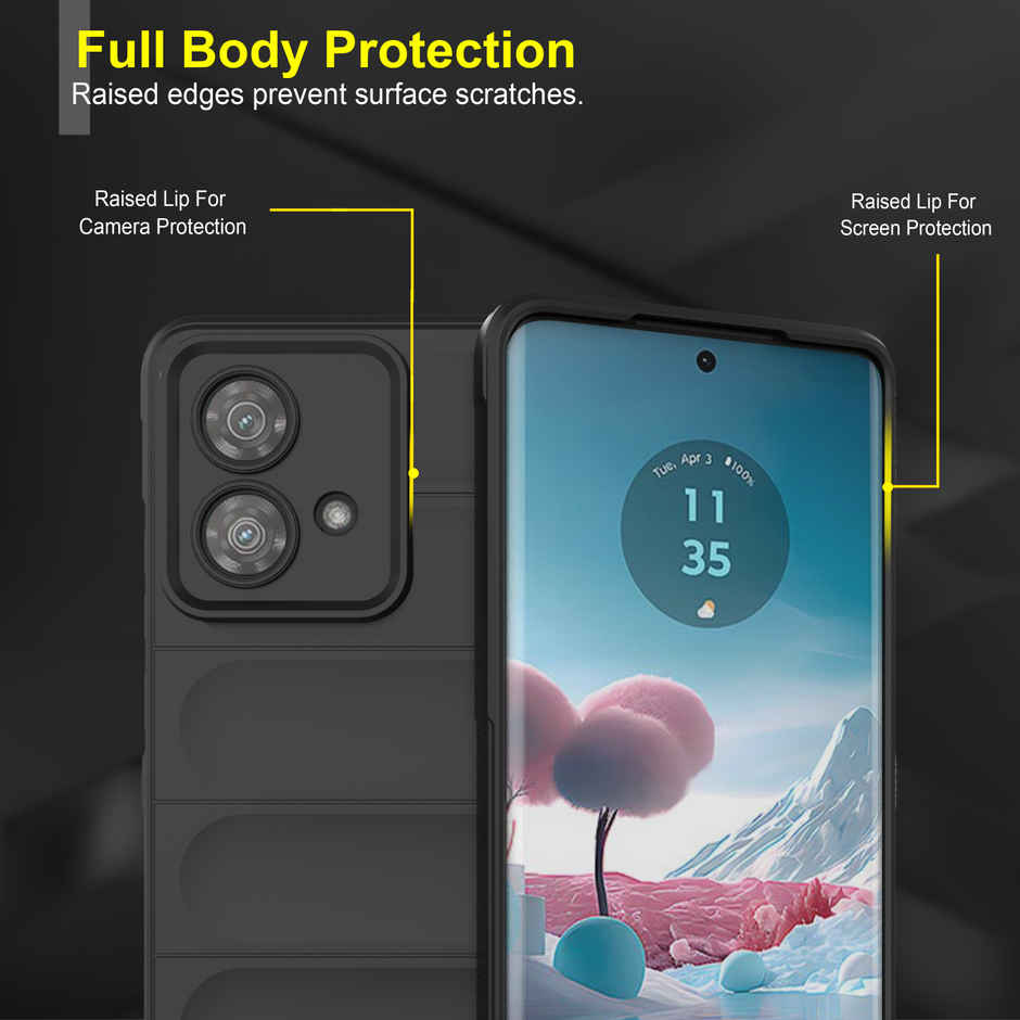 Zapcase Back Cover for Motorola Edge 40 Neo | Magic-Black