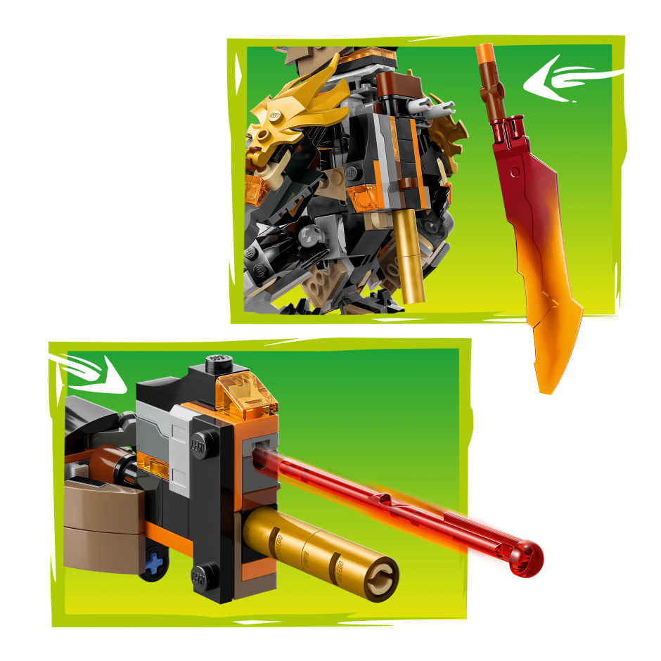 LEGO NINJAGO Coles Mission Mech and Dragon Zane Toys 71854