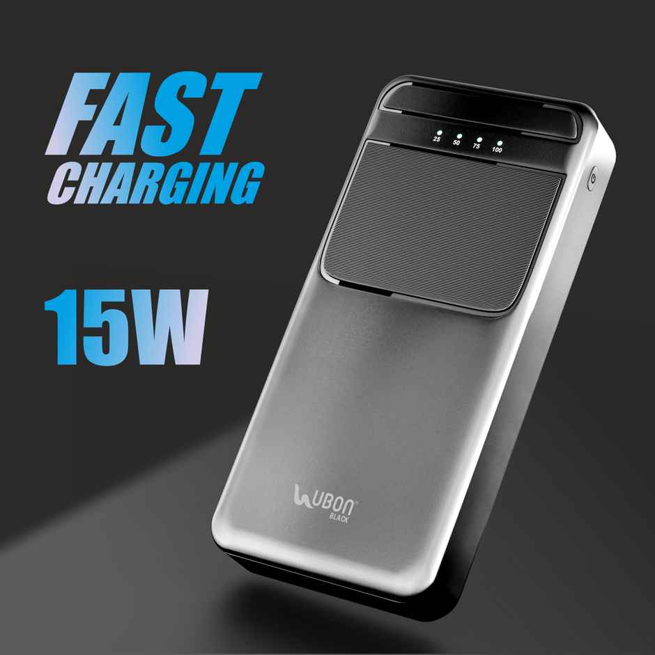 UBON 20000 mAh 15W Fast Charging Powerbank | Dual USB Output (Black)
