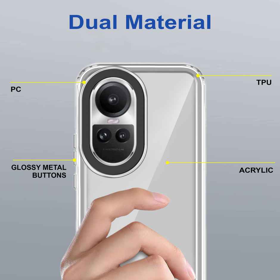 Zapcase Back Cover for OPPO Reno 10 Pro 5G | Space-Clear