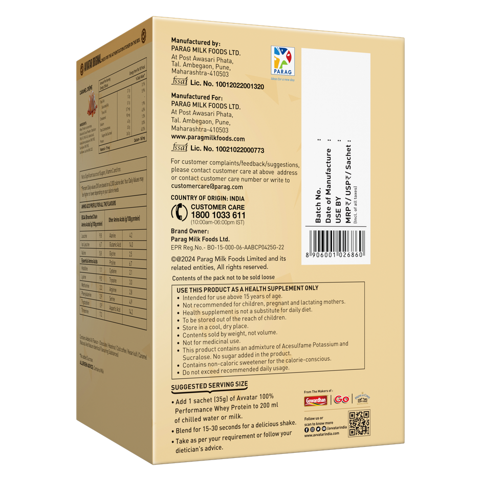 Avvatar Performance Whey Protein | Travel Pack | Assorted Power Pack