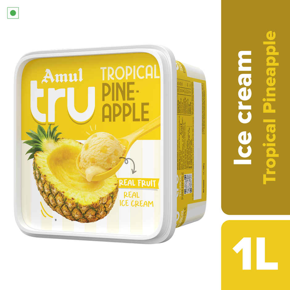 Amul Tru Tropical Pineapple Ice Cream Tub