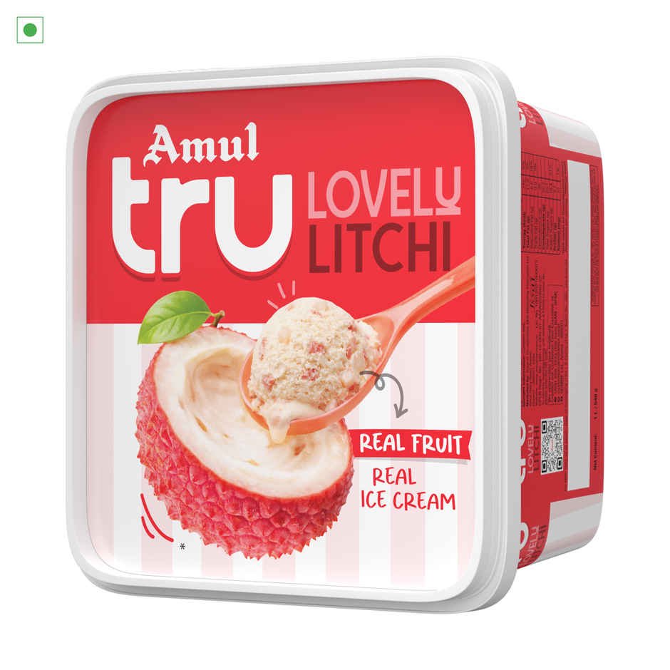 Amul Tru Lovely Litchi Ice Cream Tub