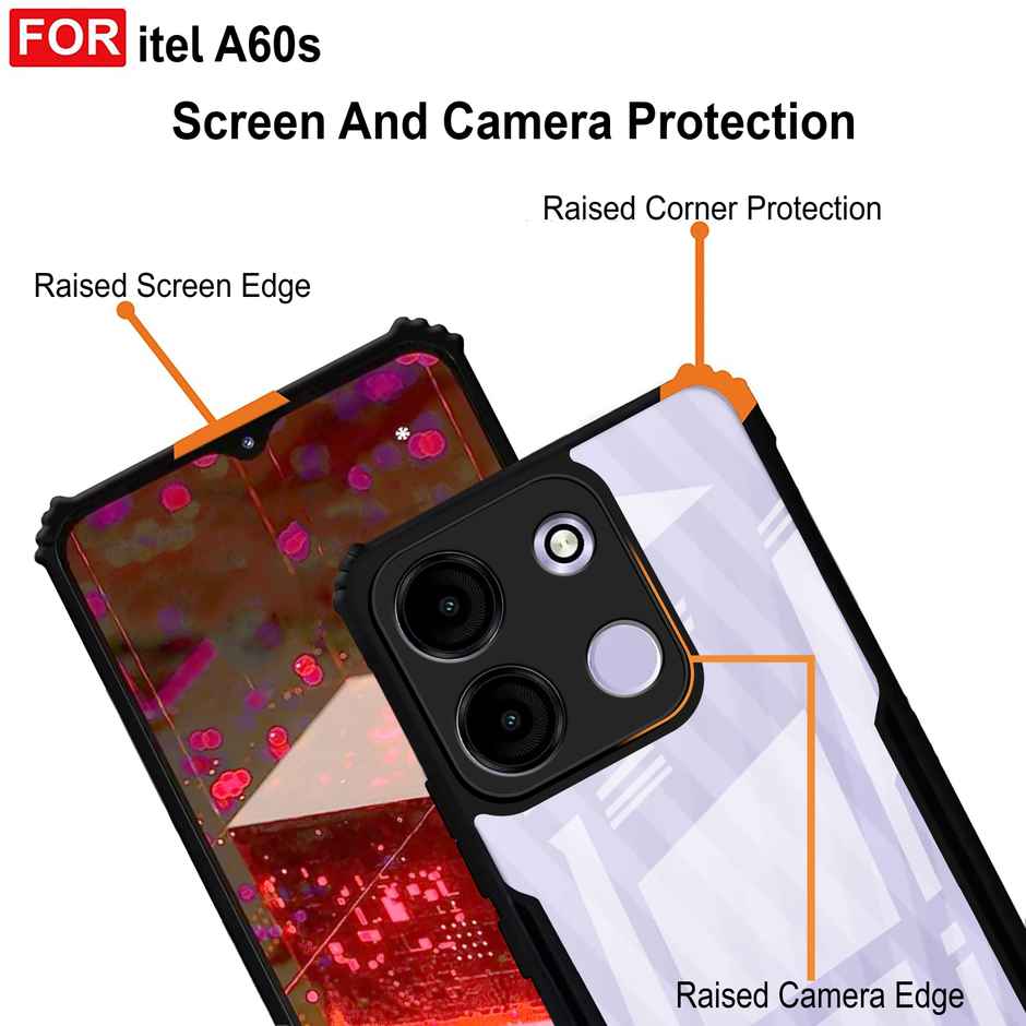 Zapcase Back Cover for itel A60s | Matte-Black