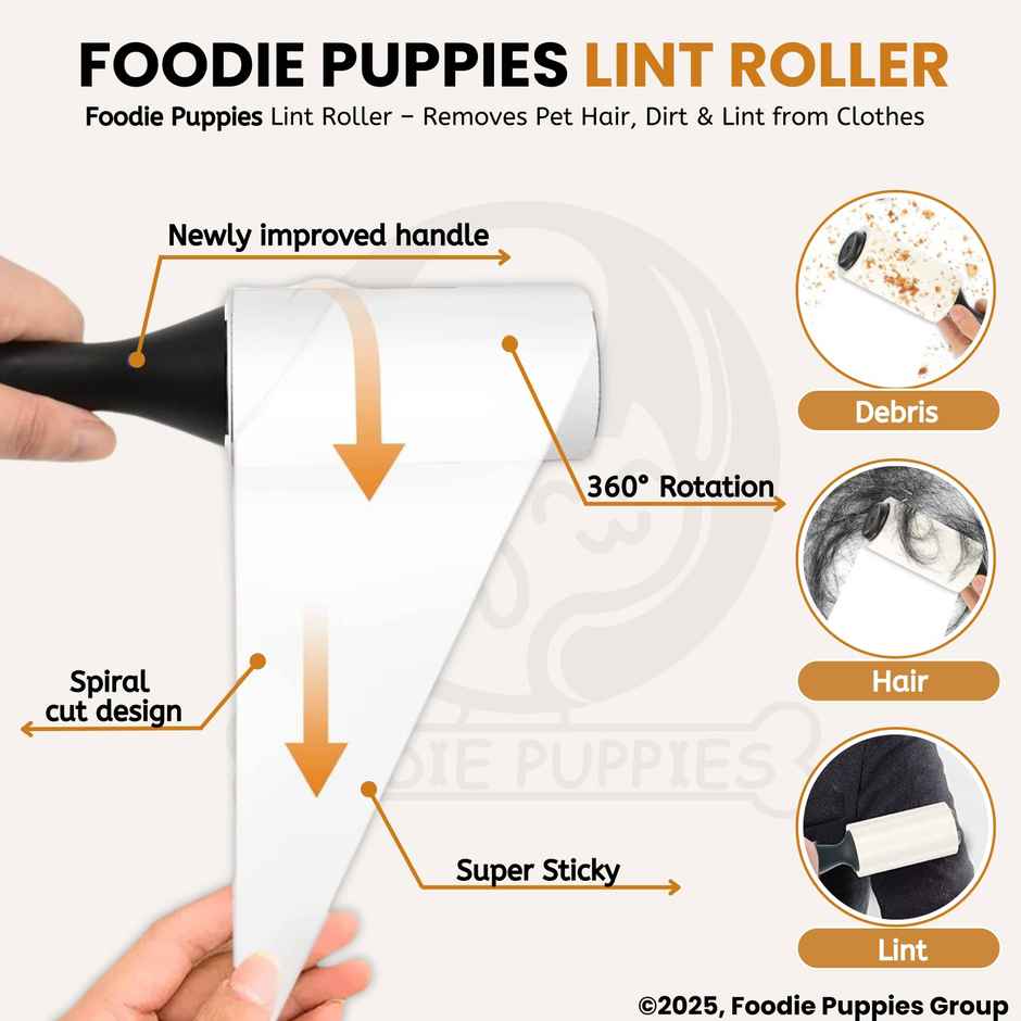 Foodie Puppies Pet Hair Remover Lint Roller