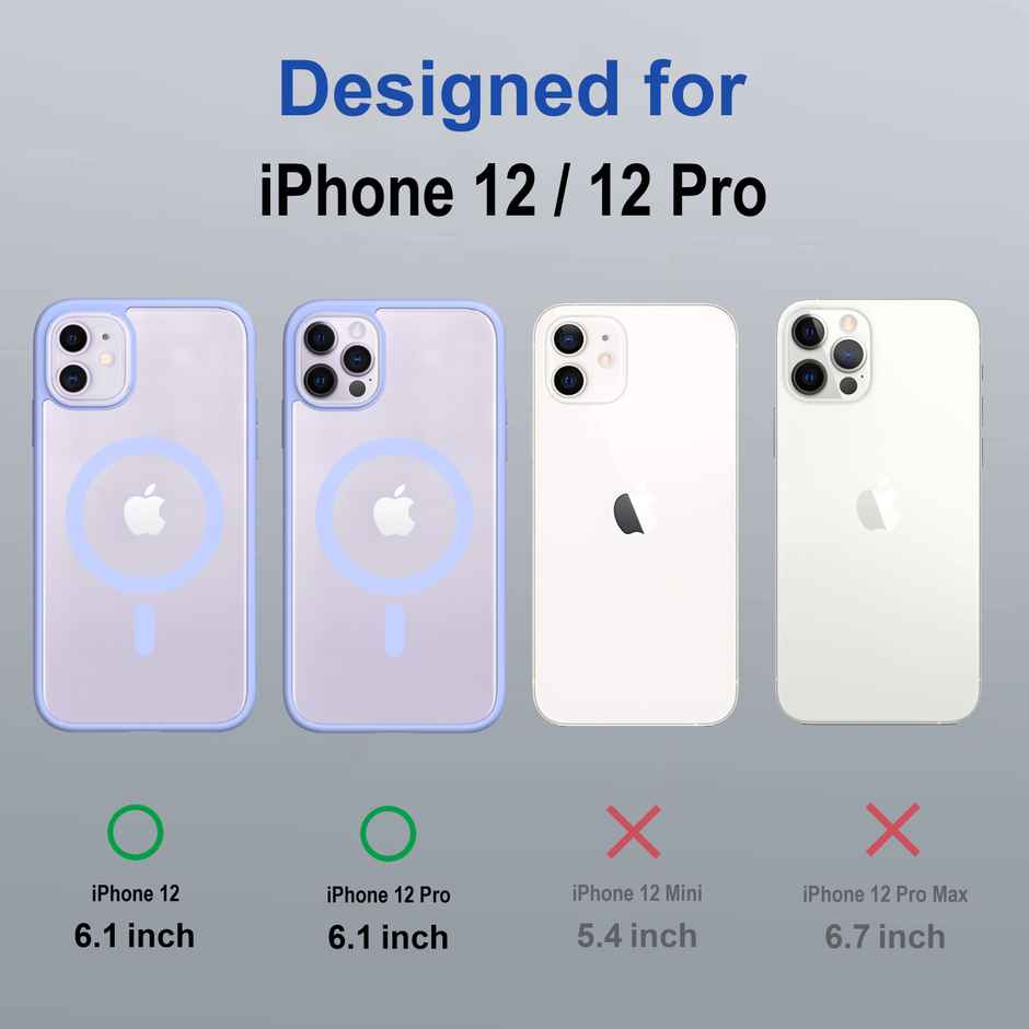 Zapcase Back Cover For Apple Iphone 12 (MagSafe-Sierrablue)
