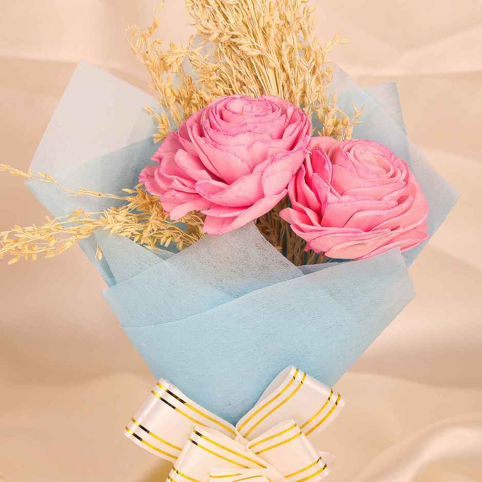 The Pink Symphony Natural Dried Flower Bouquet | Eternal Blooms