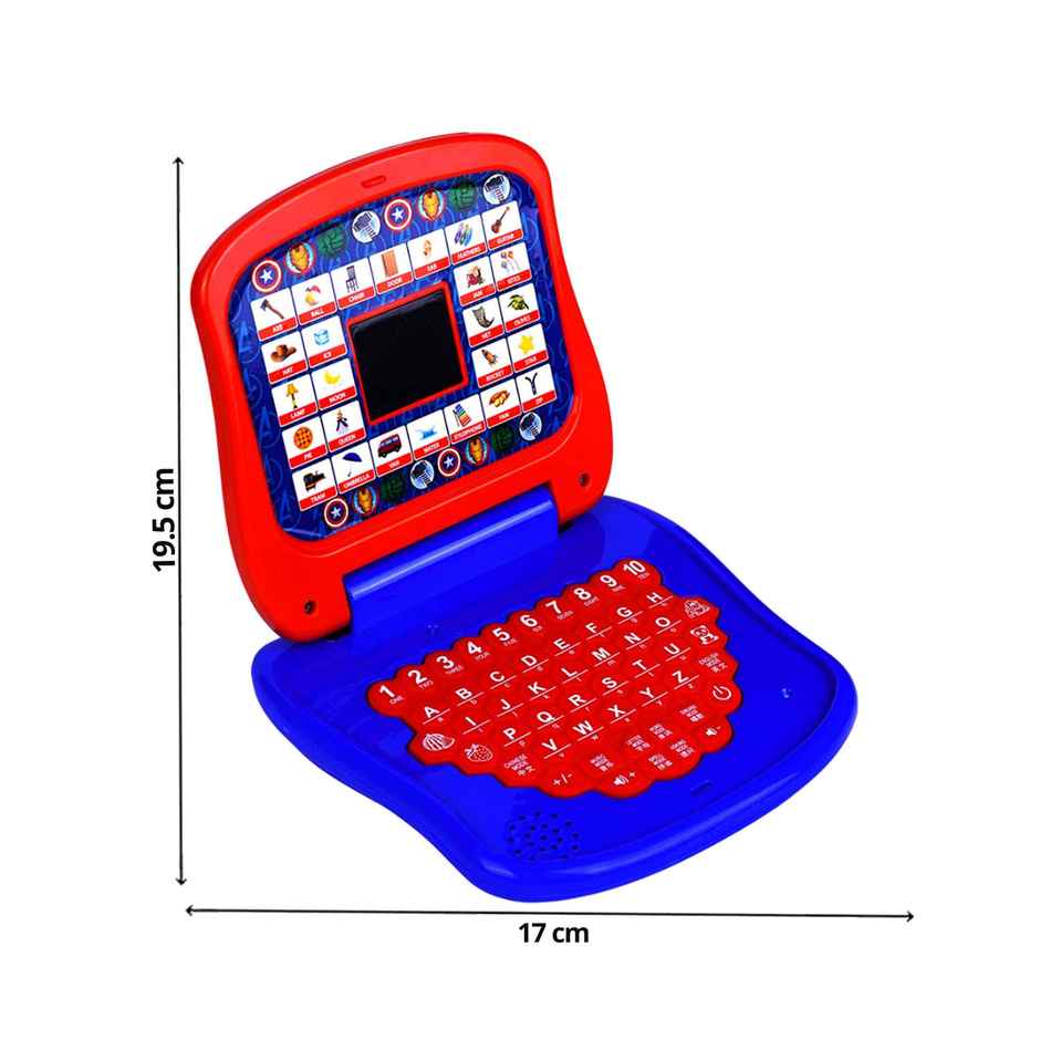 Kriiddaank Avengers Theme Educational Laptop with Screen, LED Display and Music Effects for kids