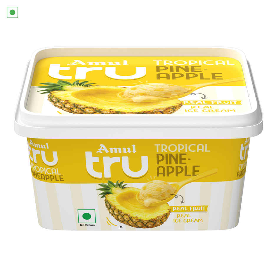 Amul Tru Tropical Pineapple Ice Cream Tub