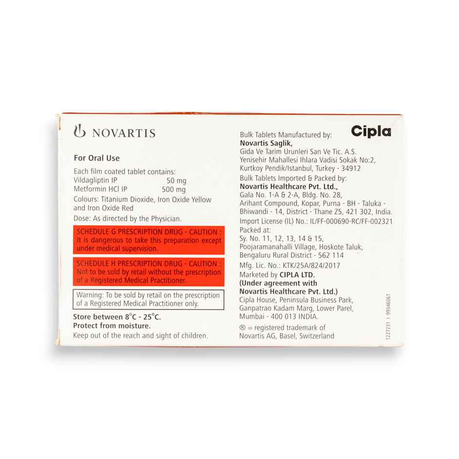 Galvus Met 50mg/500mg Tablet