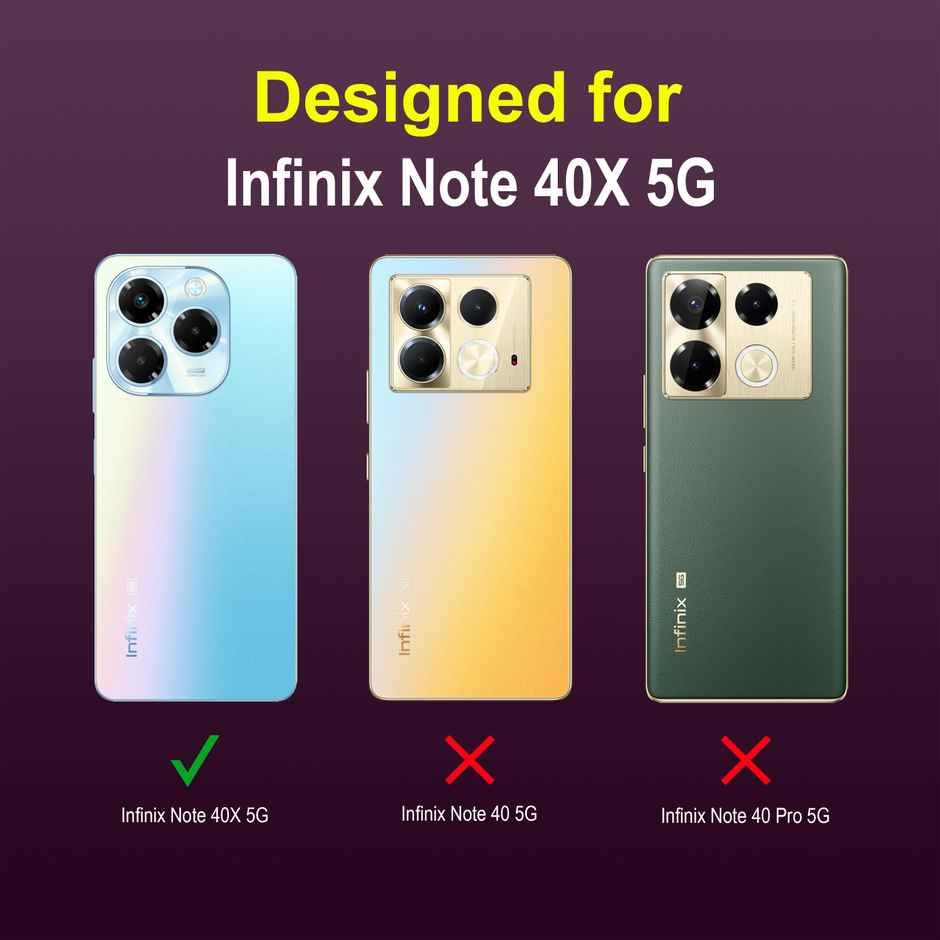 Zapcase Back Cover for Infinix Note 40X 5G | Magic-Lavender