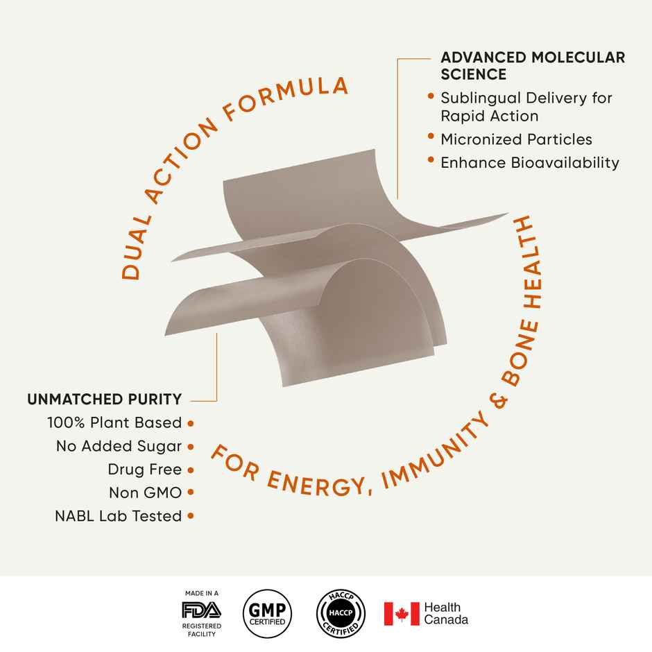 Wellbeing Nutrition Melts Natural Vitamin D3+K2 (MK-7) with Vitashine, Resveterol (30 Strips)