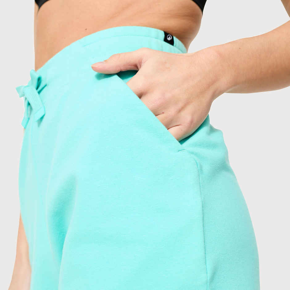 Decathlon | Domyos WoMen's Cotton Fitness Shorts - Lagoon Green, L