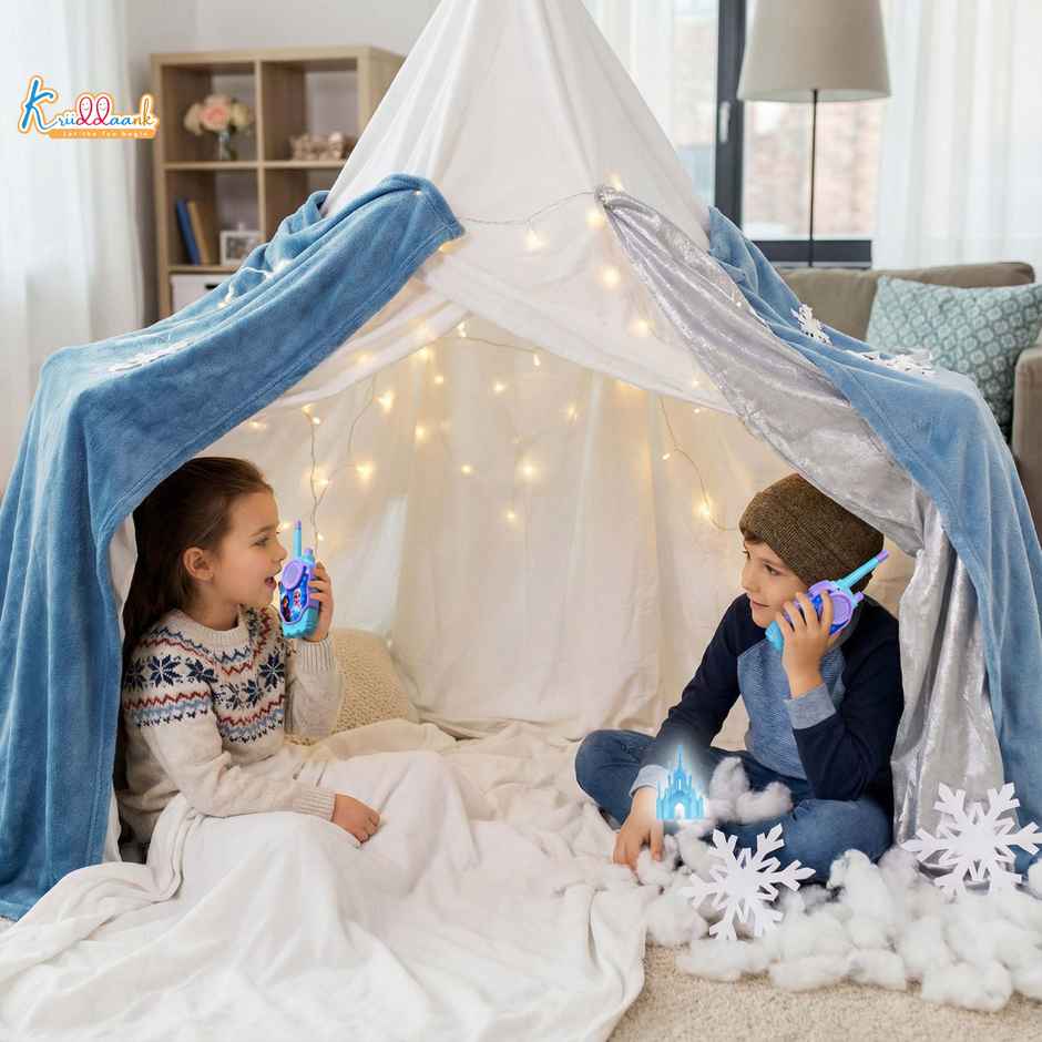 Kriiddaank Frozen Walkie Talkie for Kids 100 ft Range 2 Pack Battery Operated Communication Toy