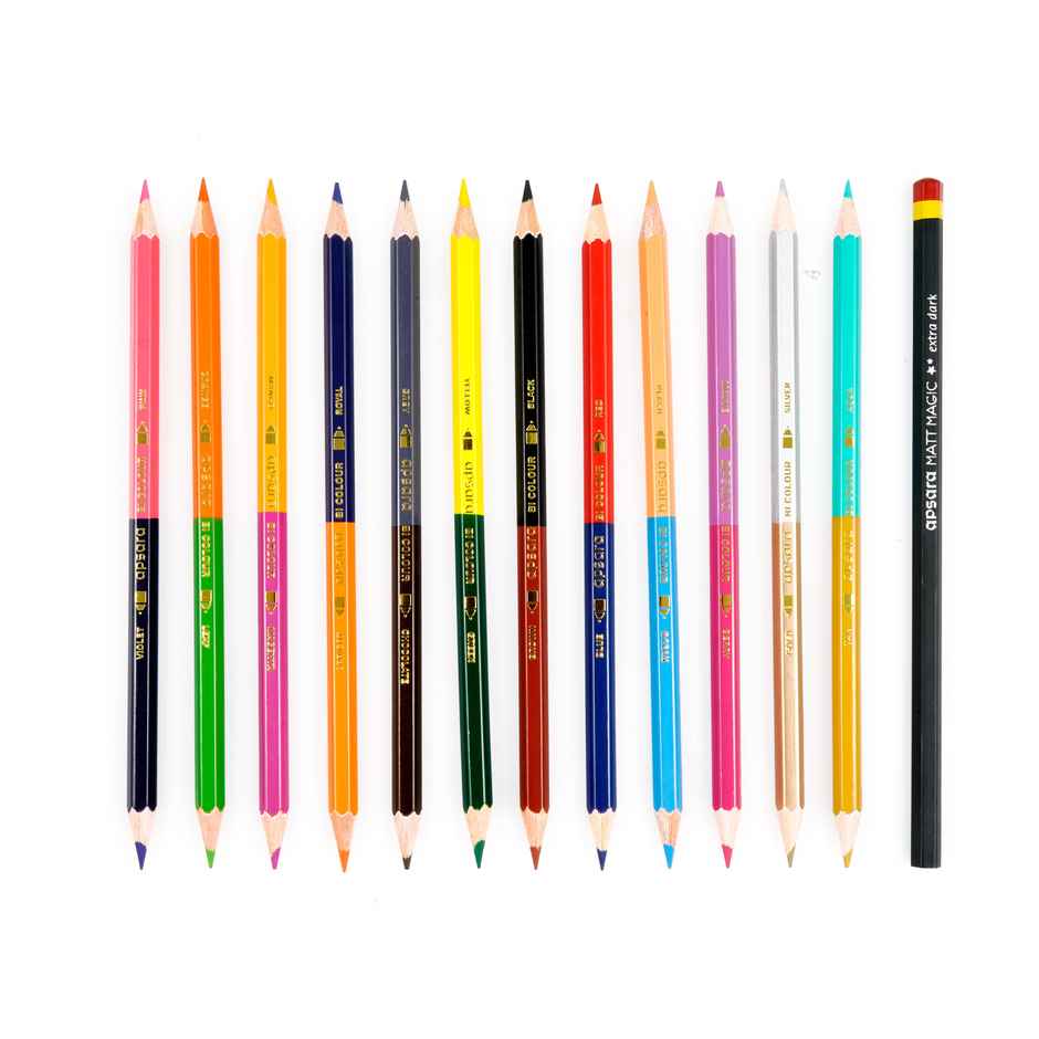 Apsara Full Size Bi Colour-12 Pencils