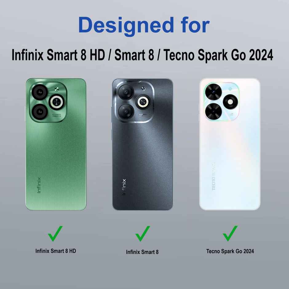 Zapcase Back Cover for Infinix Smart 8 HD | Space-Purple