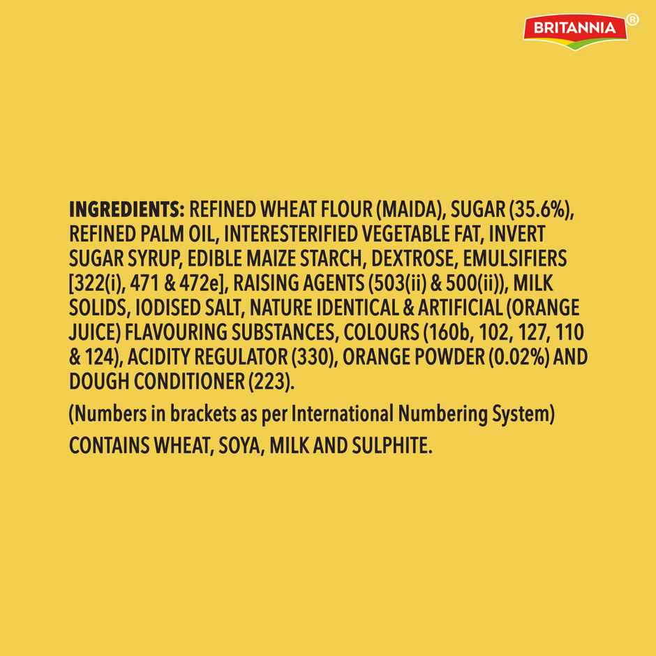 Britannia Treat Orange Creme Sandwich Biscuits | Trans Fat-free