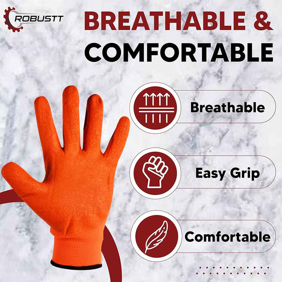 Robustt Anticut Gloves - Orange
