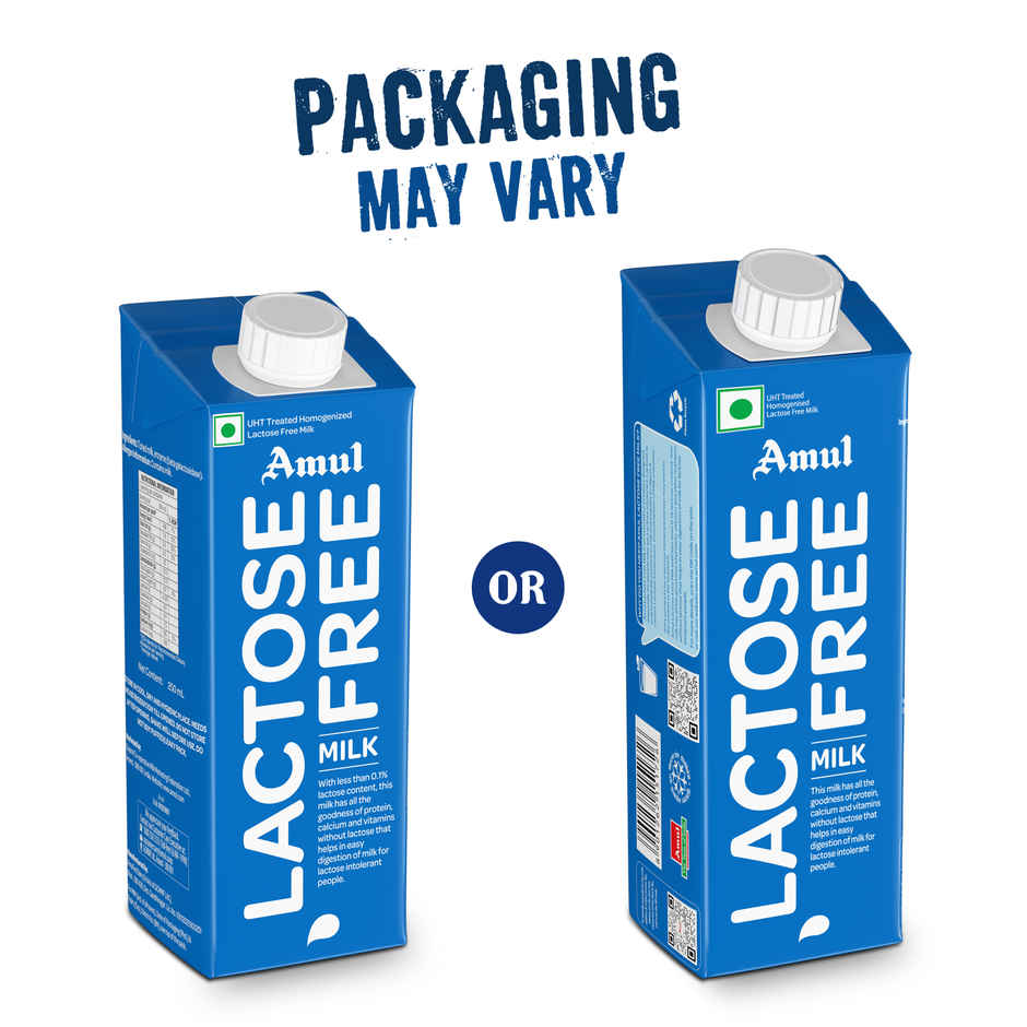 Amul Lactose Free Milk (Tetra Pack)