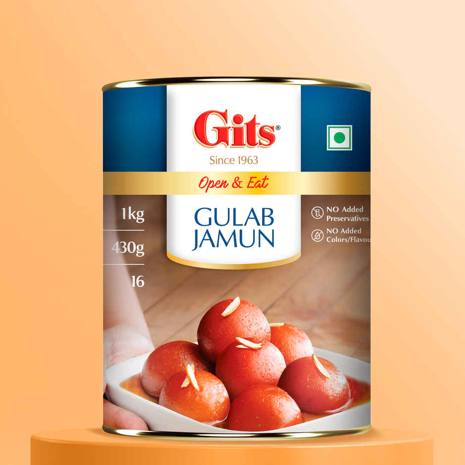 Gits Gulab Jamun Open & Eat Tin | Soft & Sweet