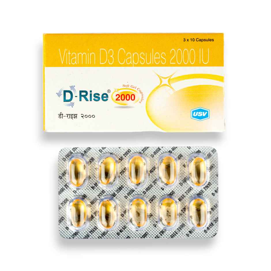 D-Rise 2000 Vitamin D3 Soft Gelatin Capsule