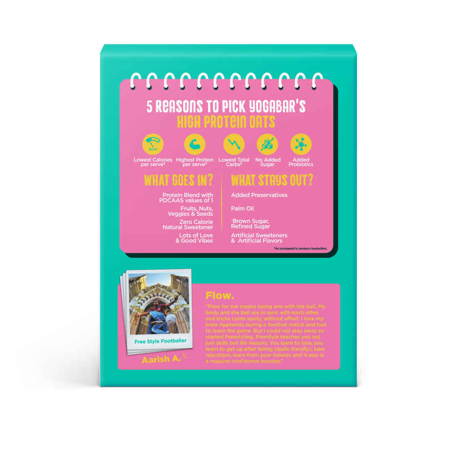 Yogabar 26 g High Protein Oats Variety | Pack of 7