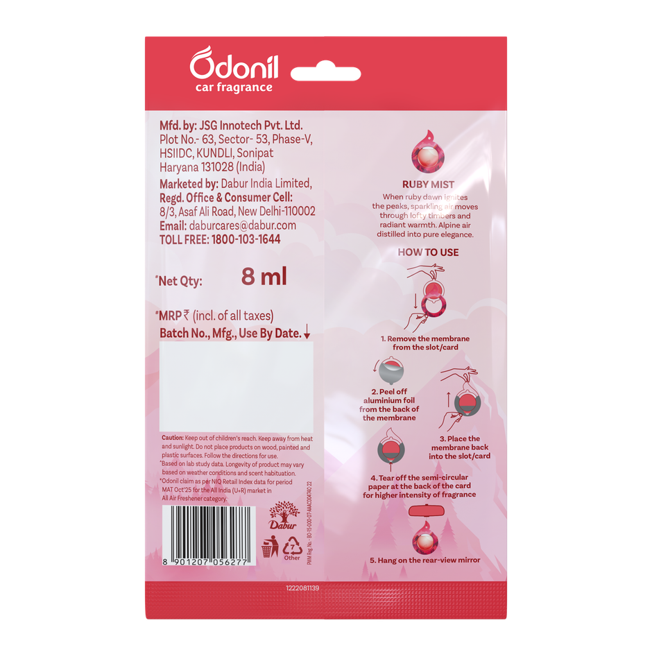 Odonil Ruby Mist Car Freshener