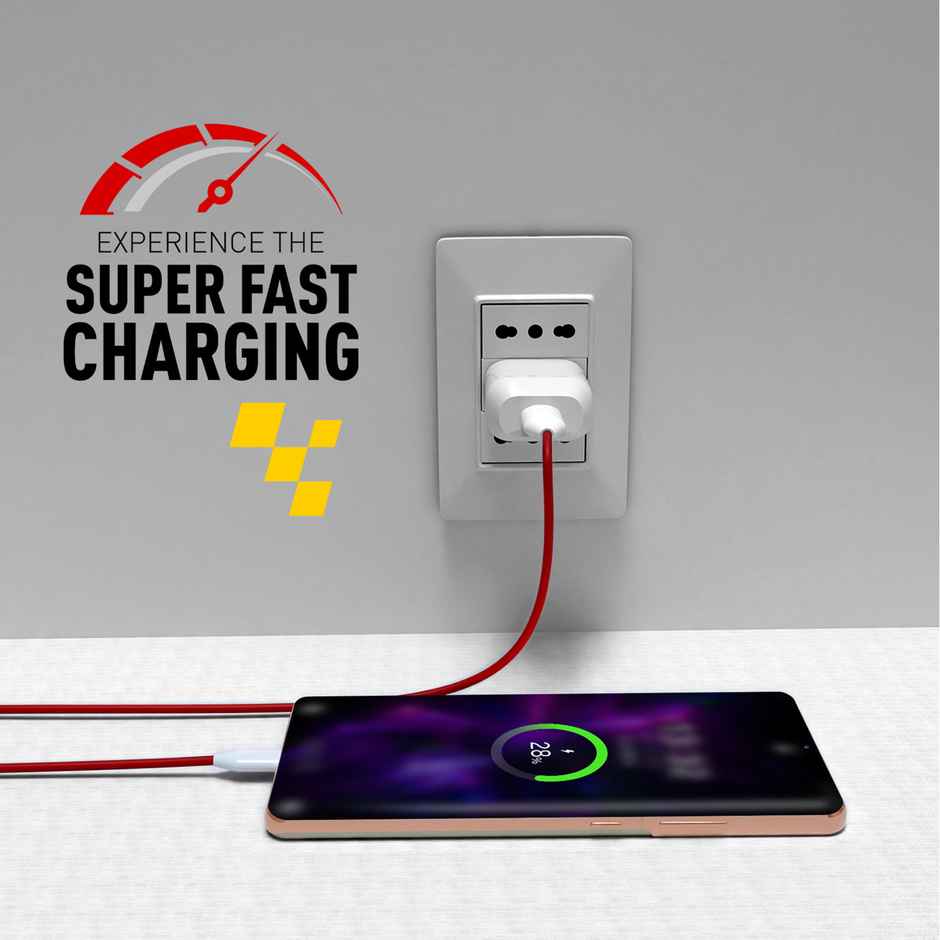 UBON 15W 3A Fast Charger | USB to Type C | Type-C Cable Included | White