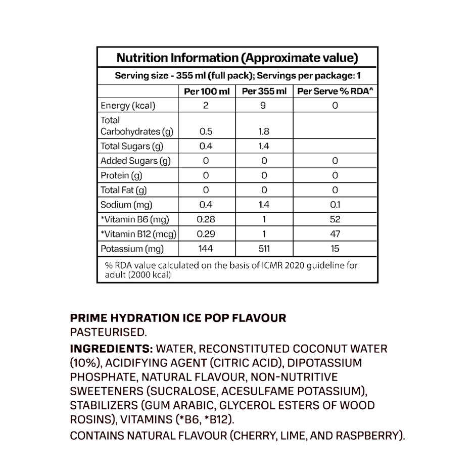 Prime Hydration Imported Ice Pop Sport Drink