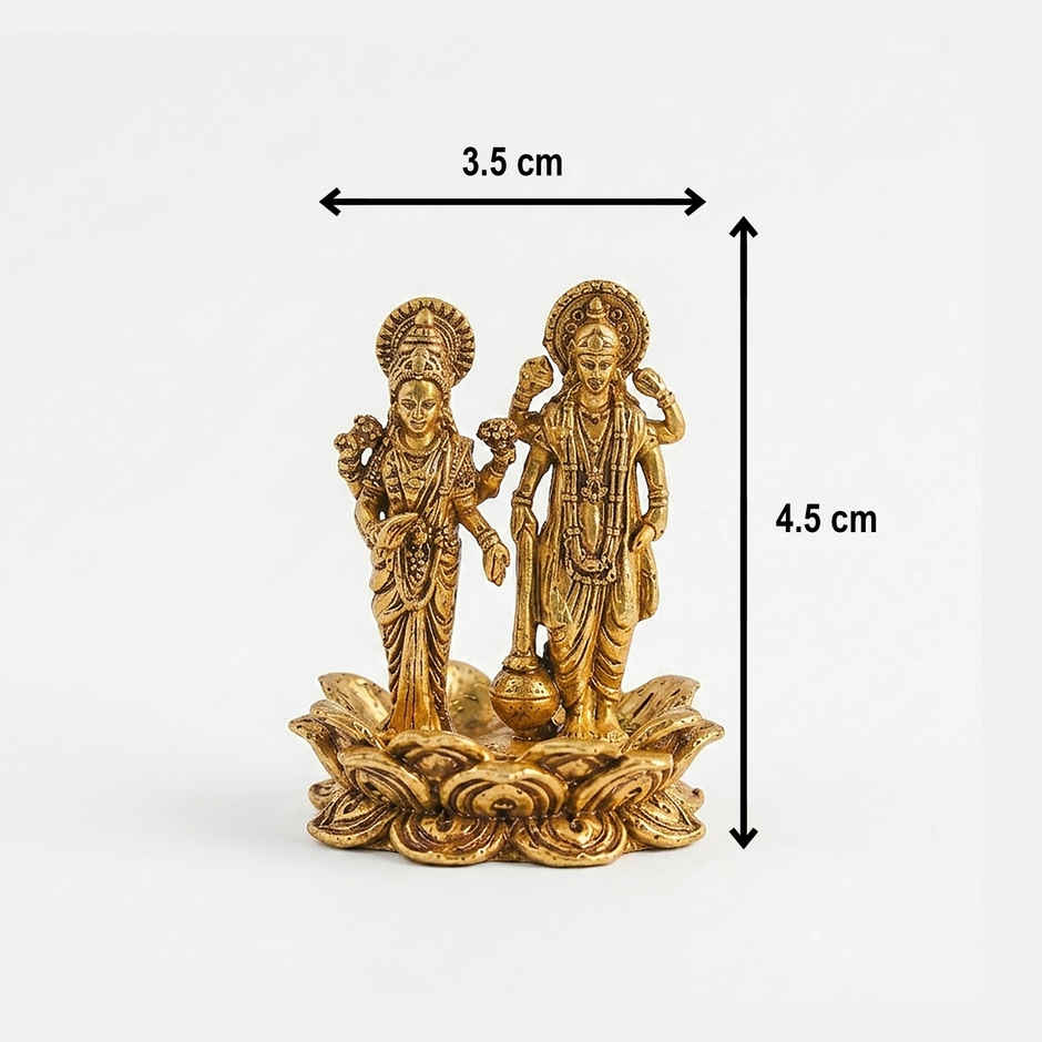 Brass Lakshmi Narayan Statue | Svasti