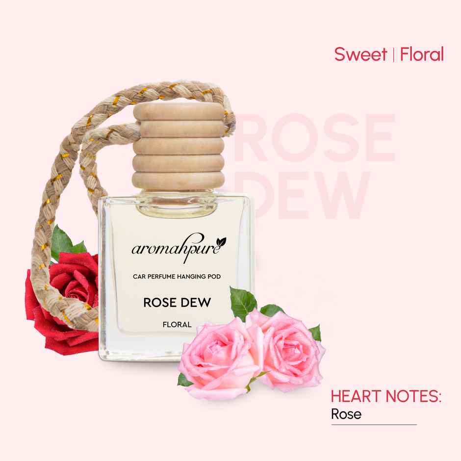 Aromahpure Premium Car Air Freshener Hanging Pod | Rose Fragrance | Last upto 30 Days