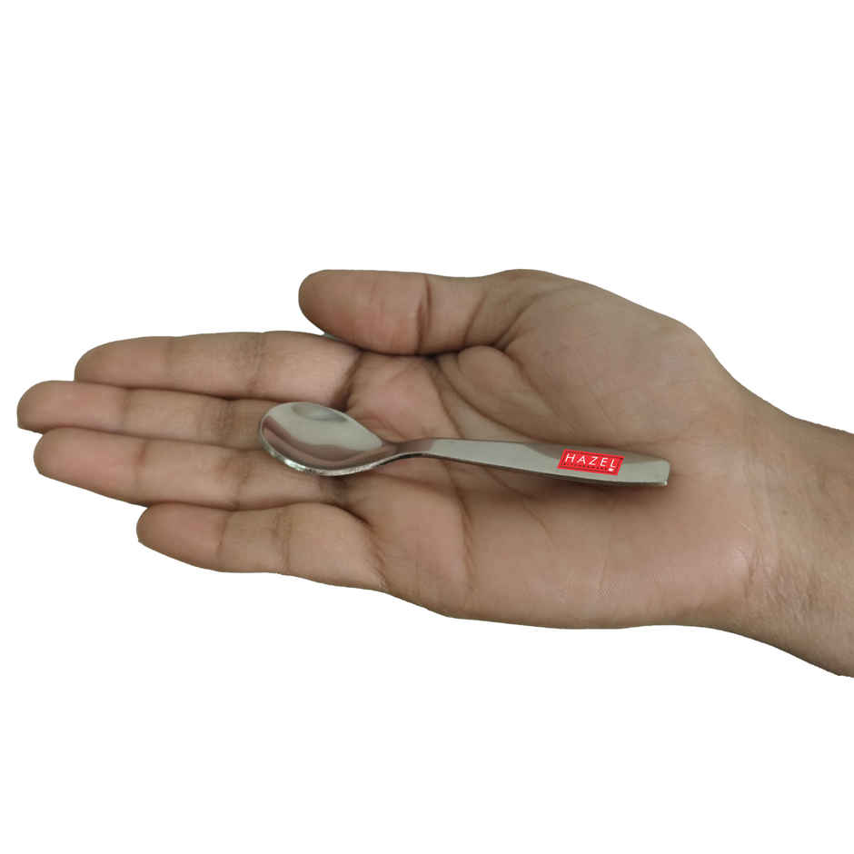 Hazel Stainless Steel Mini Spoons For Tea, Coffee, Sugar & Spices - Set Of 6
